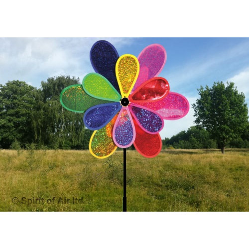 Rainbow Sparkle Flower Spinner